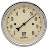 3-3/8" IN-DASH TACHOMETER, 0-8,000 RPM, ANTIQUE BEIGE